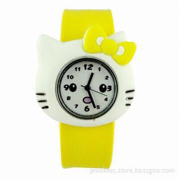 Kid's Silicone Slap Watch in Various Animal Shapes, Changeable Watch Face
